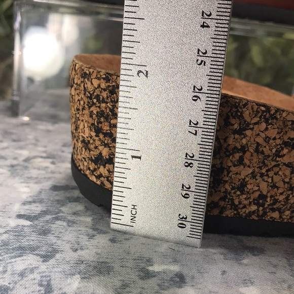 Sandalias Latinas SL Brown 2-Buckle Cork Bottom Platform Sandals WMS 6M☀️NEW☀️ - Picture 8 of 10